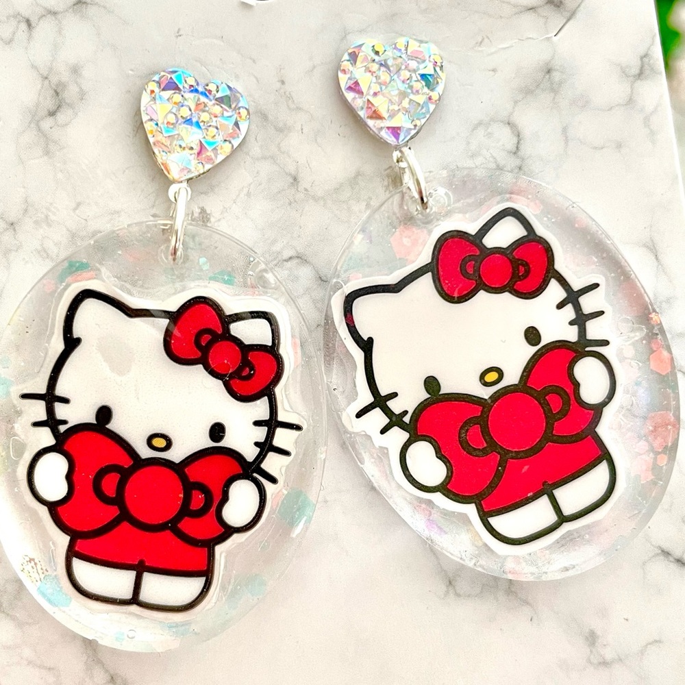 Hello Kitty Acrylic Earrings